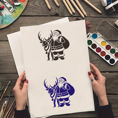 reusable christmas decoration sign painting template