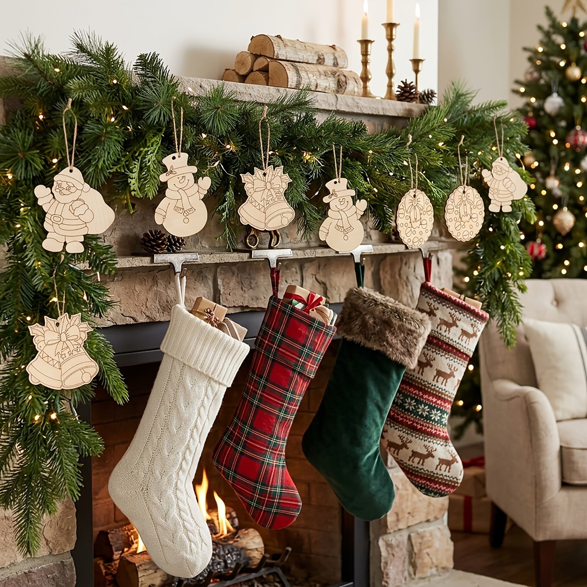 christmas tree ball wooden ornament blanks