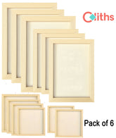 Cliths Wooden Trays for DIY Crafts, Painting, Dyeing Ideal for Home Decor, Art Projects, Canvas (Pack of 6)
