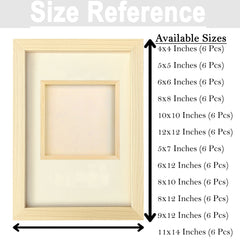 Cliths Wooden Trays for DIY Crafts, Painting, Dyeing Ideal for Home Decor, Art Projects, Canvas (Pack of 6)