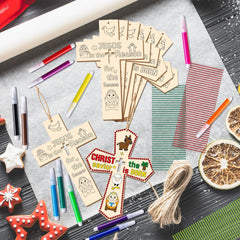 diy christmas wooden cross for art projects