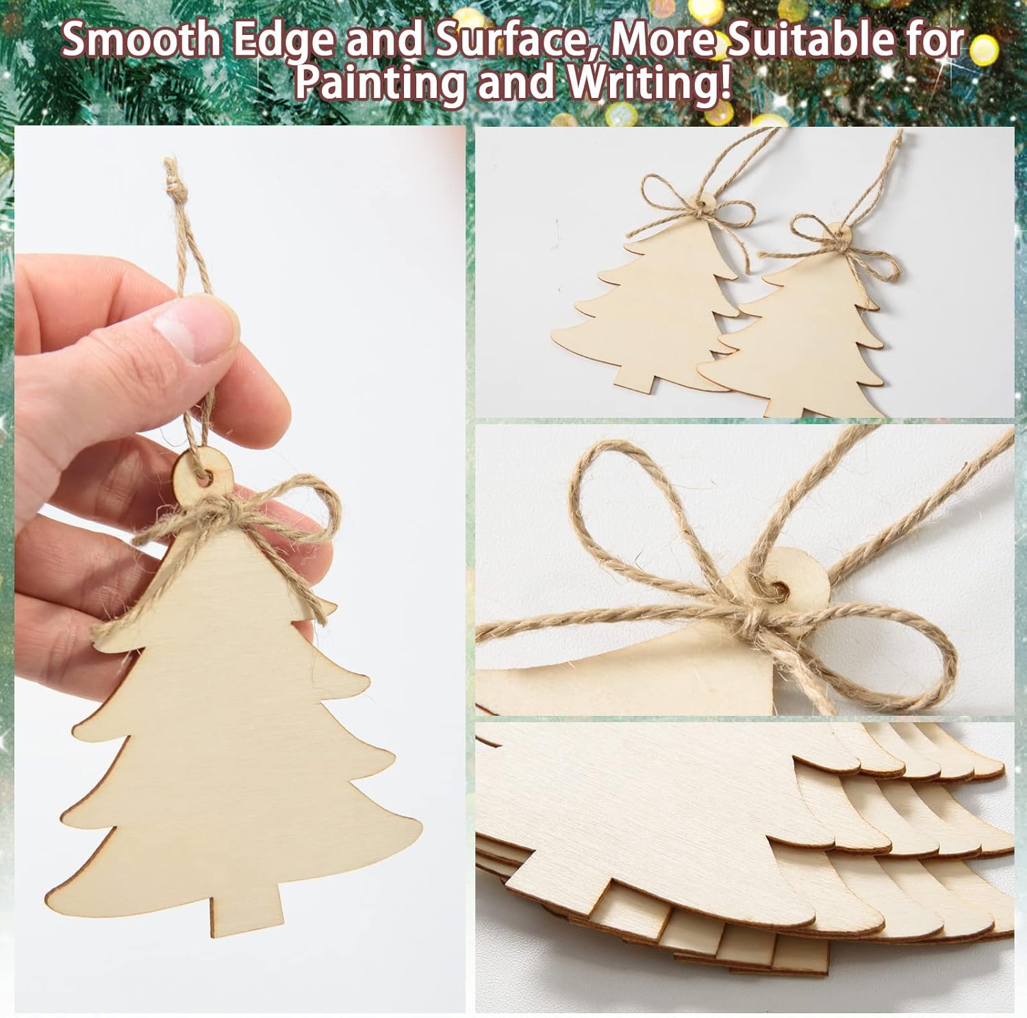 diy wooden tree ornaments craft