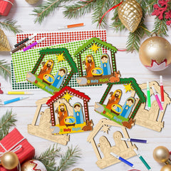 blank wooden house shapes for classroom crafts