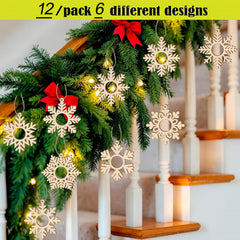 wooden craft snowflakes bulk