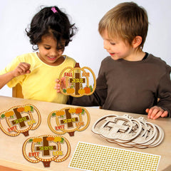 wood pumpkin cutouts for mandala art