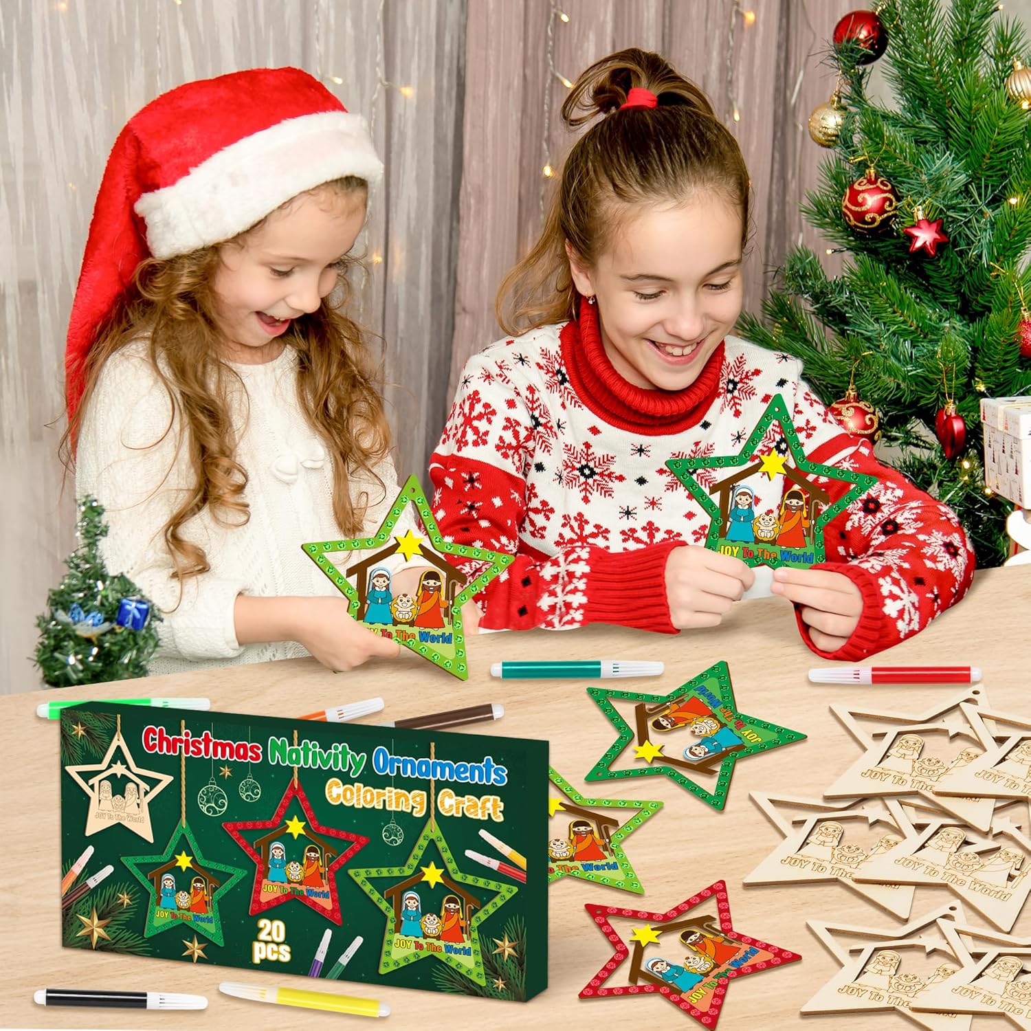 blank wooden star shapes for classroom crafts