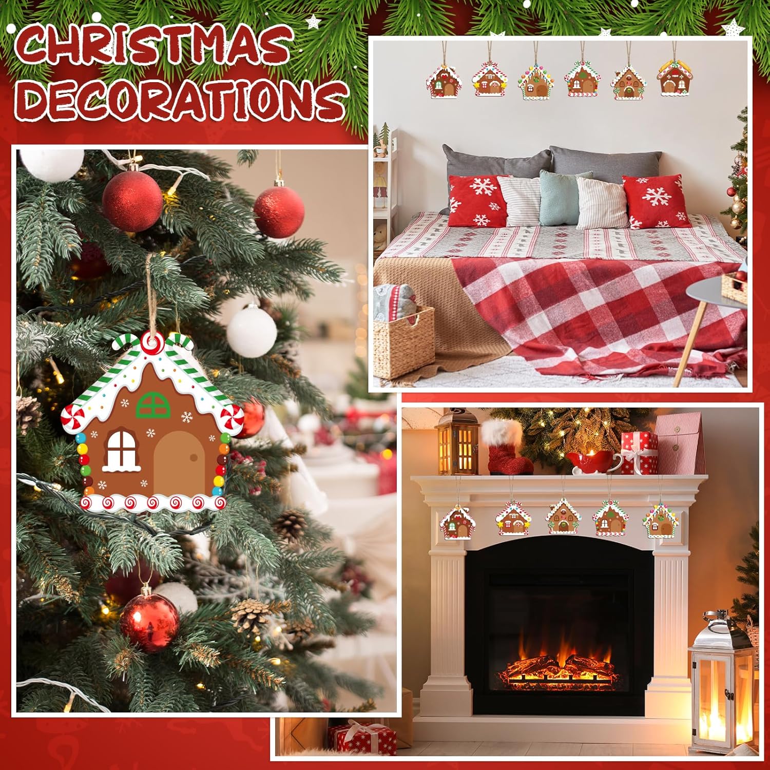 unfinished holiday wooden house cutouts