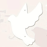 Cliths 12 Pcs White Felt Dove Cross Garland First Communion Baptism Banner for Church Wedding Bridal Shower Engagement Decorations DIY Hanging Ornament for Home Wall Decor