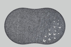curved shape felt table mat