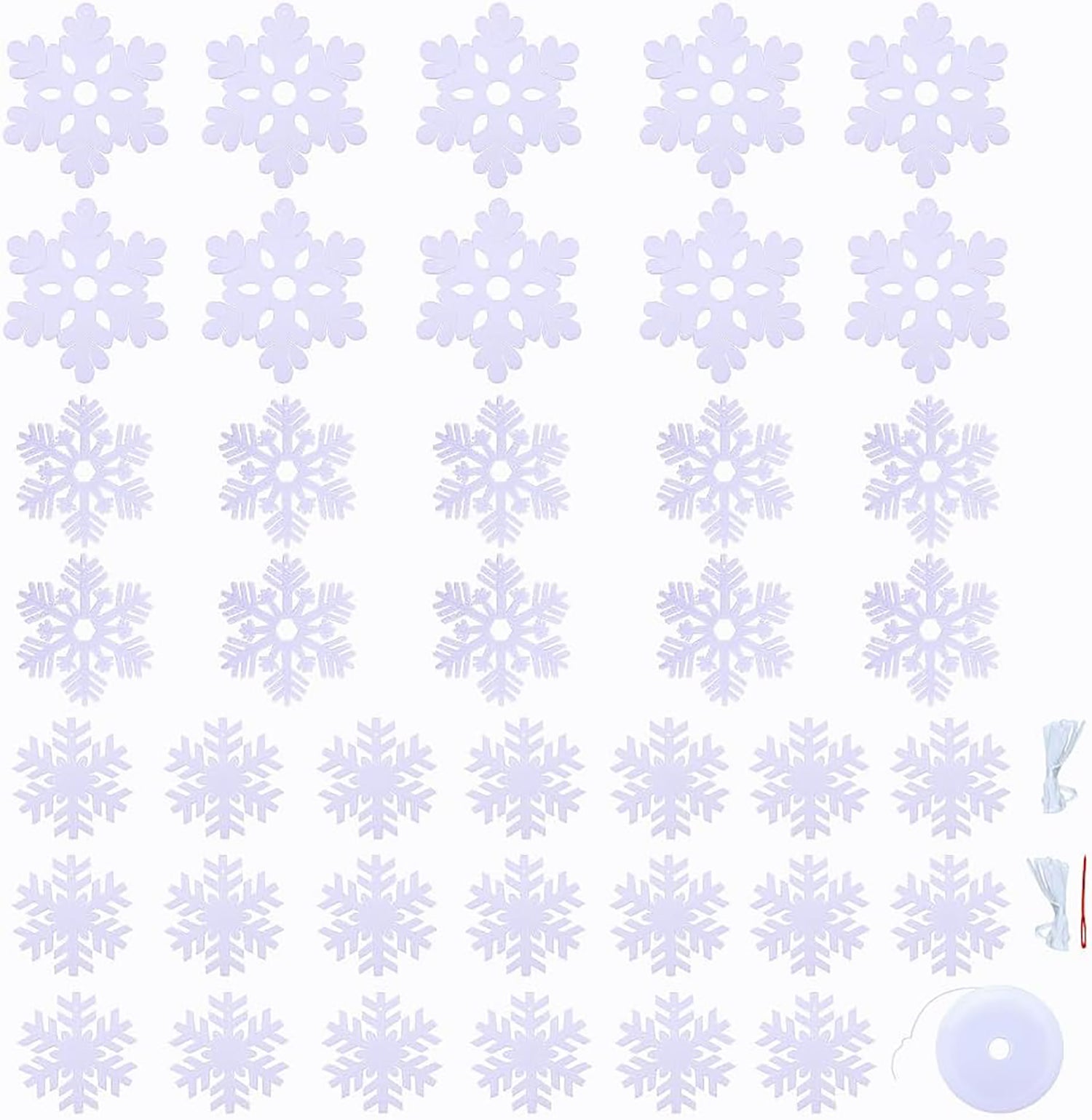white snowflake decor for home and office