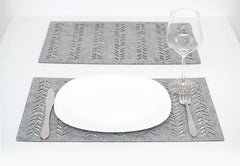 gray felt table mat
