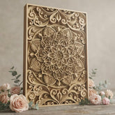 layered mandala wooden wall panel decor