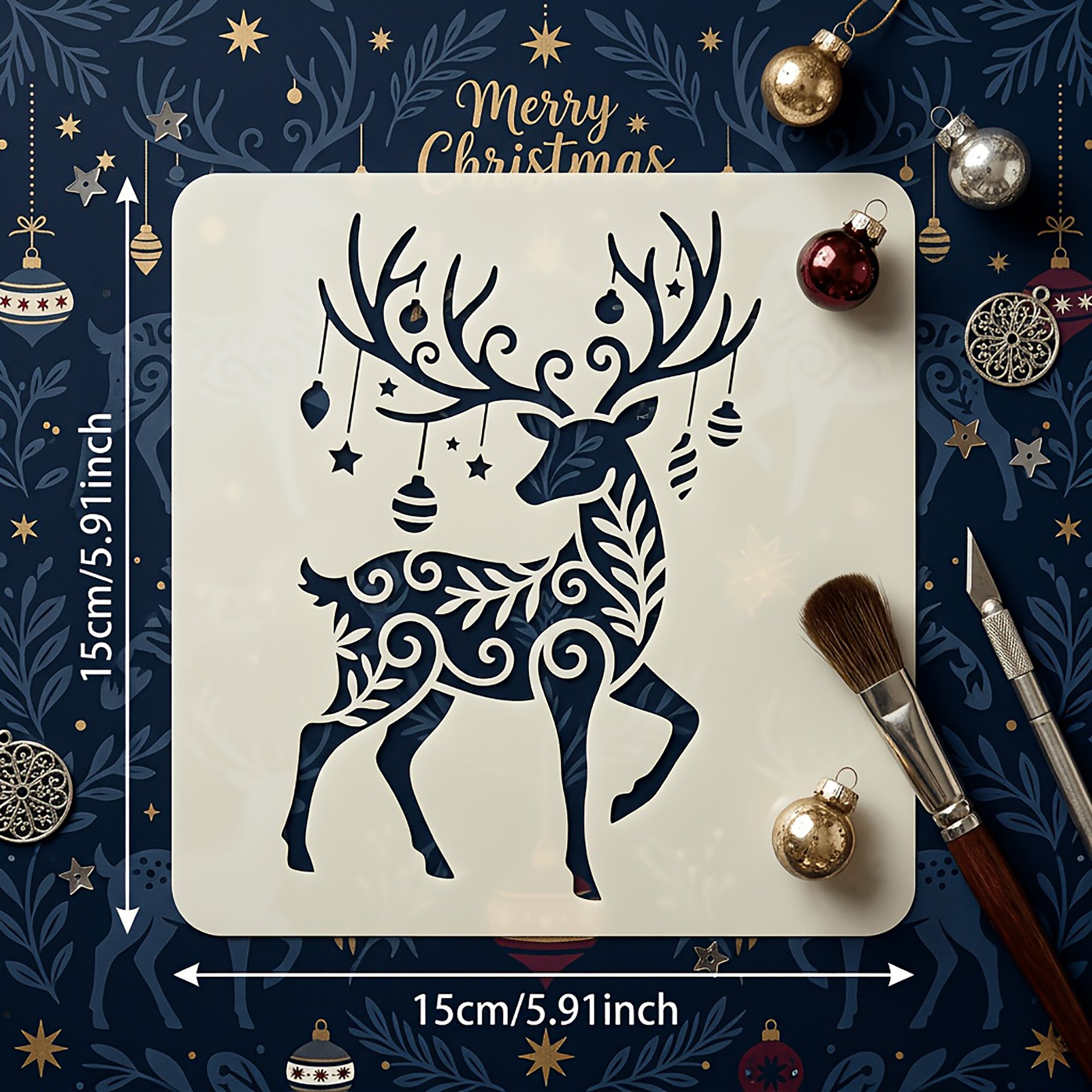 reusable reindeer stencil for diy art and craft