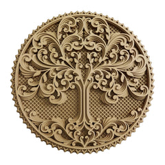 Cliths Decorative Wooden 6 Layer Tree of Life Mandala Wall Art - 3D Multilayer Wood Wall Hanging for Living Room, Home Decor