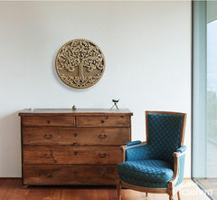 Cliths Decorative Wooden 6 Layer Tree of Life Mandala Wall Art - 3D Multilayer Wood Wall Hanging for Living Room, Home Decor