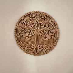 Cliths Decorative Wooden 6 Layer Tree of Life Mandala Wall Art - 3D Multilayer Wood Wall Hanging for Living Room, Home Decor