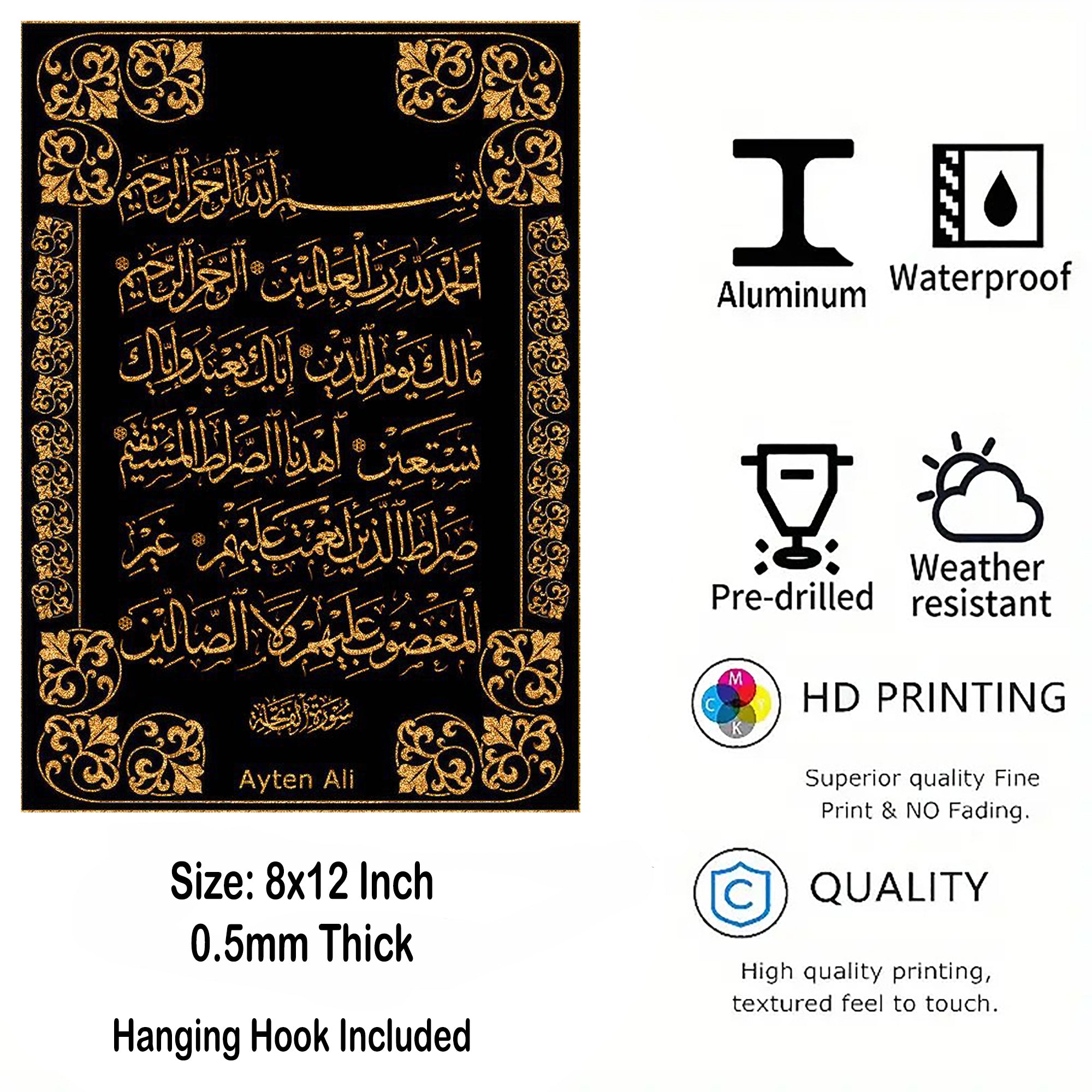 aluminum islamic wall decor