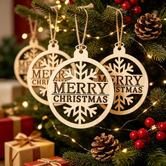 DIY wooden Christmas tree hanging decoration shapes