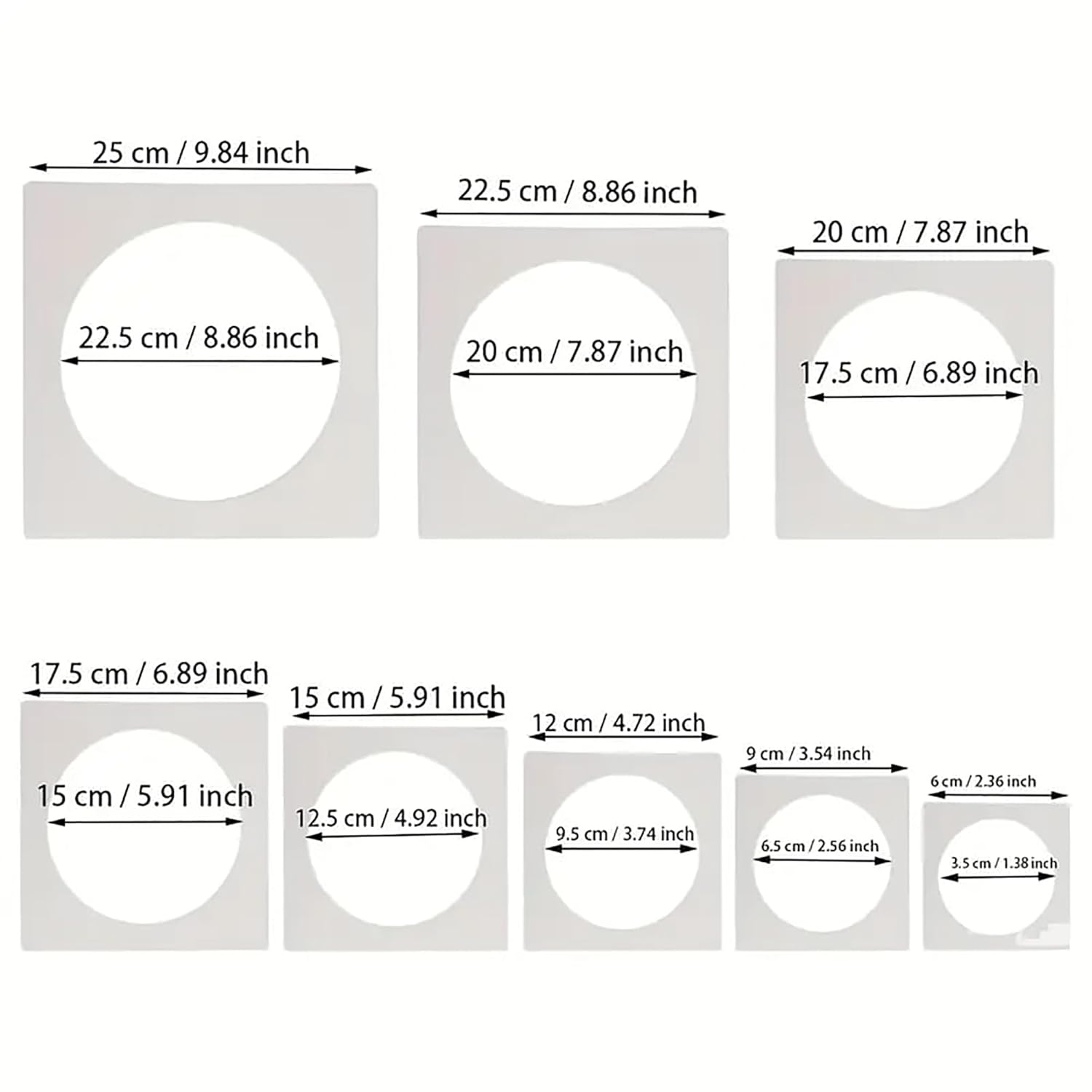 plastic circle stencil for diy painting