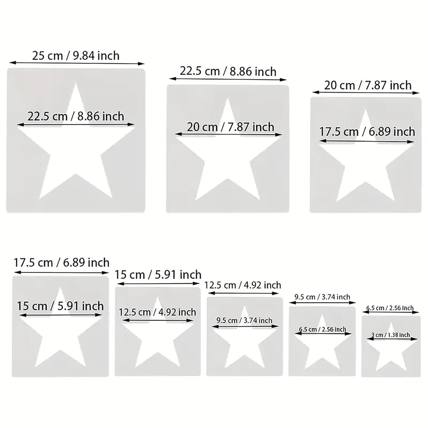 plastic star stencil for diy painting