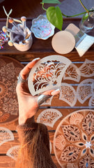 Scallop Shape Mandala Stencil Set for DIY Art & Craft, Reusable Stencils for Dot Painting, Lippan Art & Decorative Patterns, Pack of 20 Designs Cliths