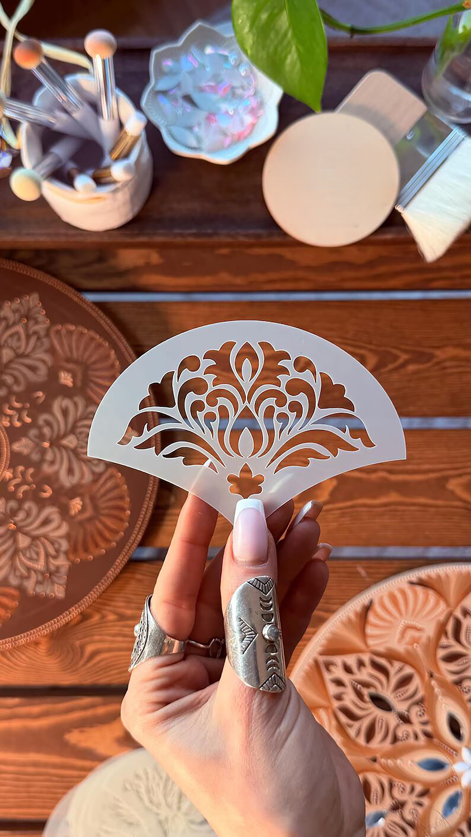 festival diy stencil for diwali small crafts