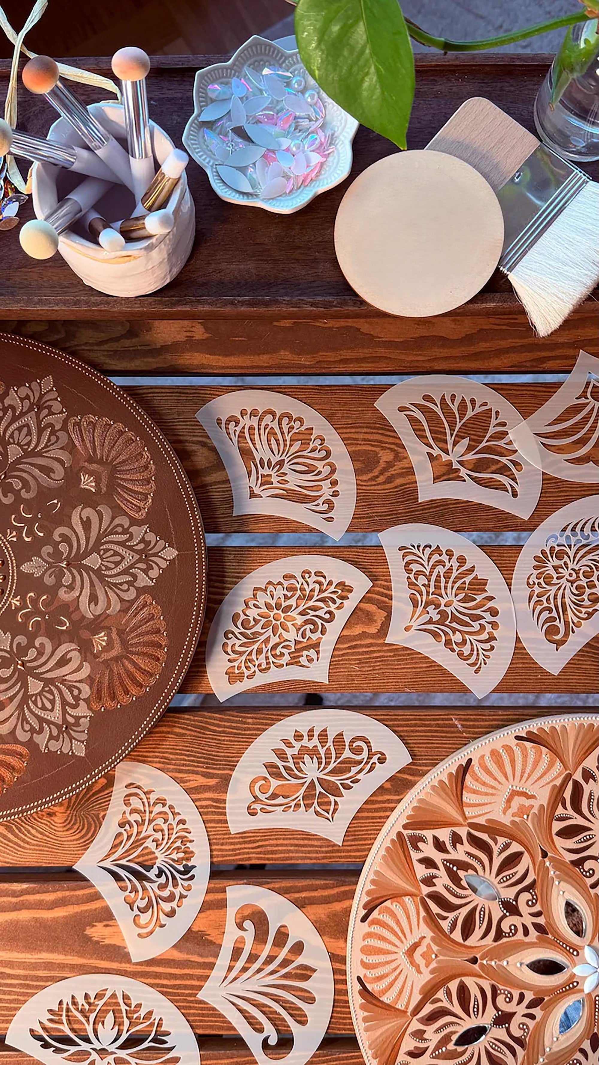 stencil set for mdf base art work