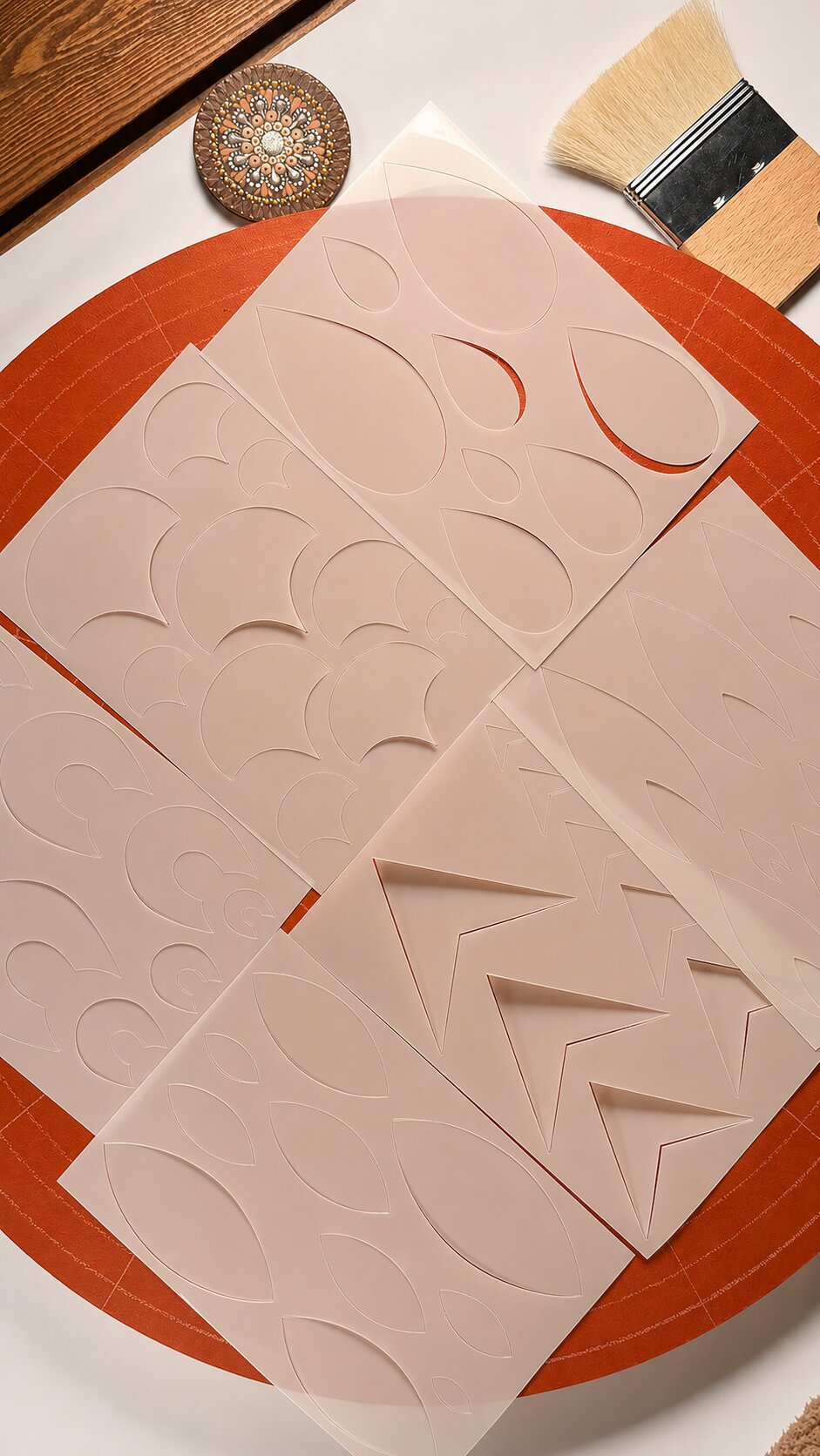 reusable stencil for texture paste designs