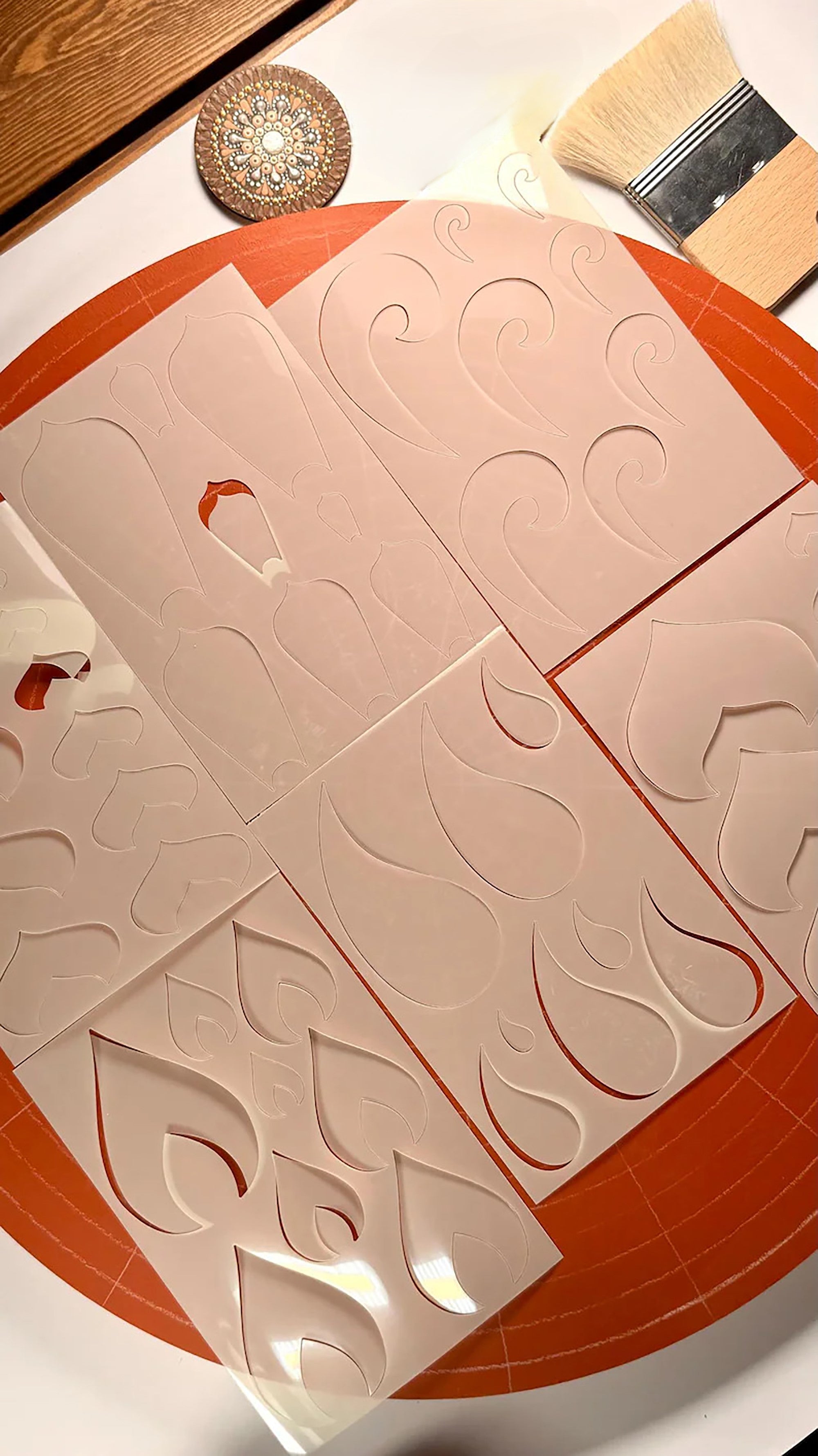 large stencil set for canvas painting