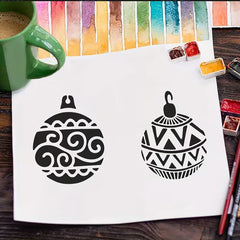 christmas ball stencil
