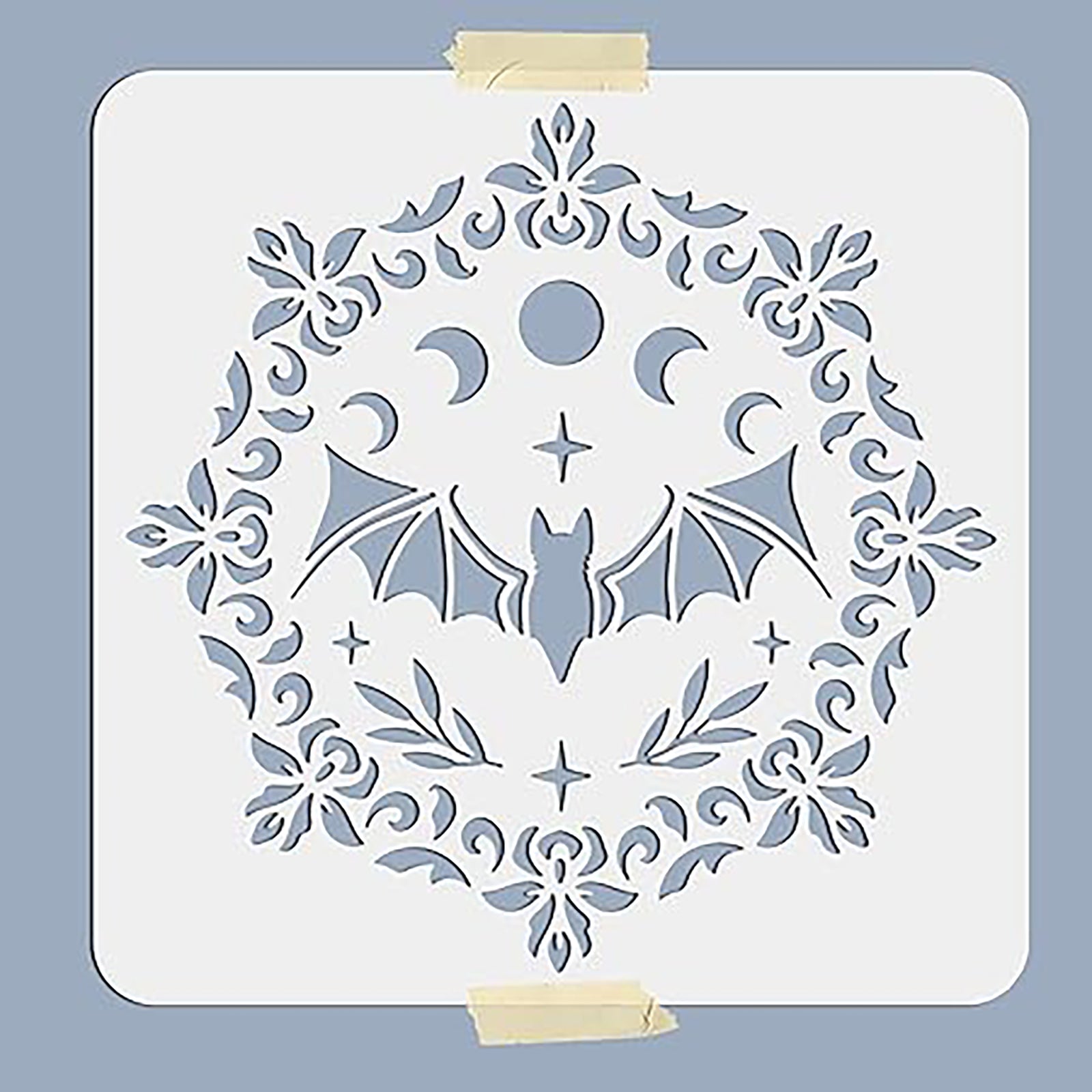 bat moon stencil