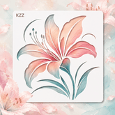 lily flower wall painting stencil for acrylic paint