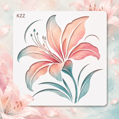 large floral painting stencil for furniture makeover