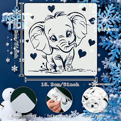 elephant craft stencil reusable