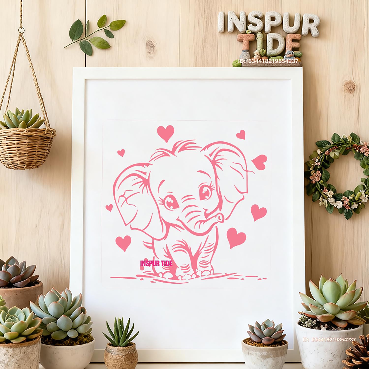 elephant design stencil