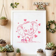 elephant design stencil