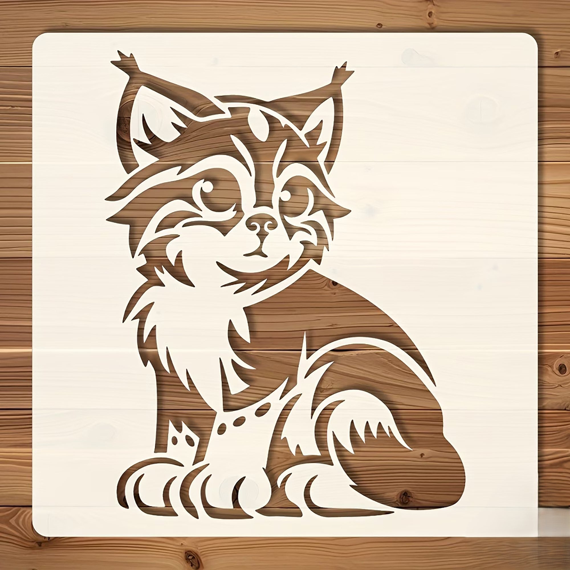cat stencil for wall painting