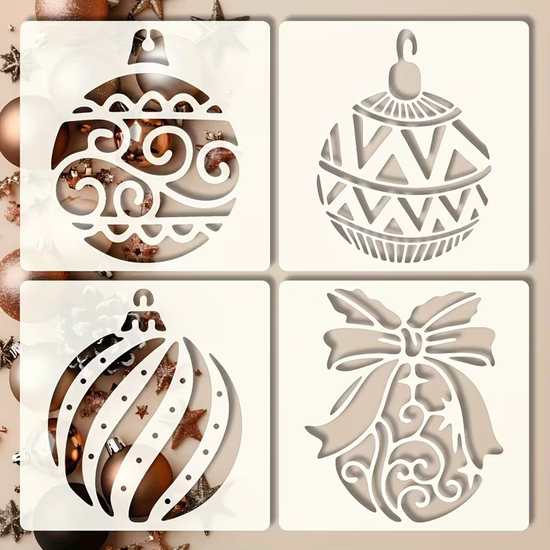 christmas ball stencil templates for painting