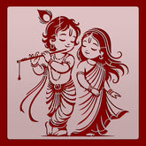 couple flute stencil for wall painting