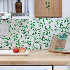 wall painting leaf stencil