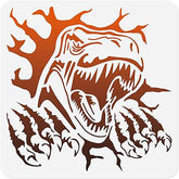 Rectangle Dinosaur Head Painting Stencil for DIY Art & Craft Pack of 1 – Cliths