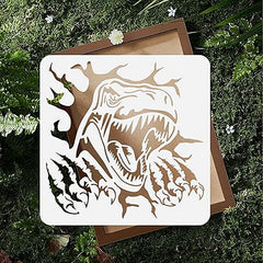 Rectangle Dinosaur Head Painting Stencil for DIY Art & Craft Pack of 1 – Cliths