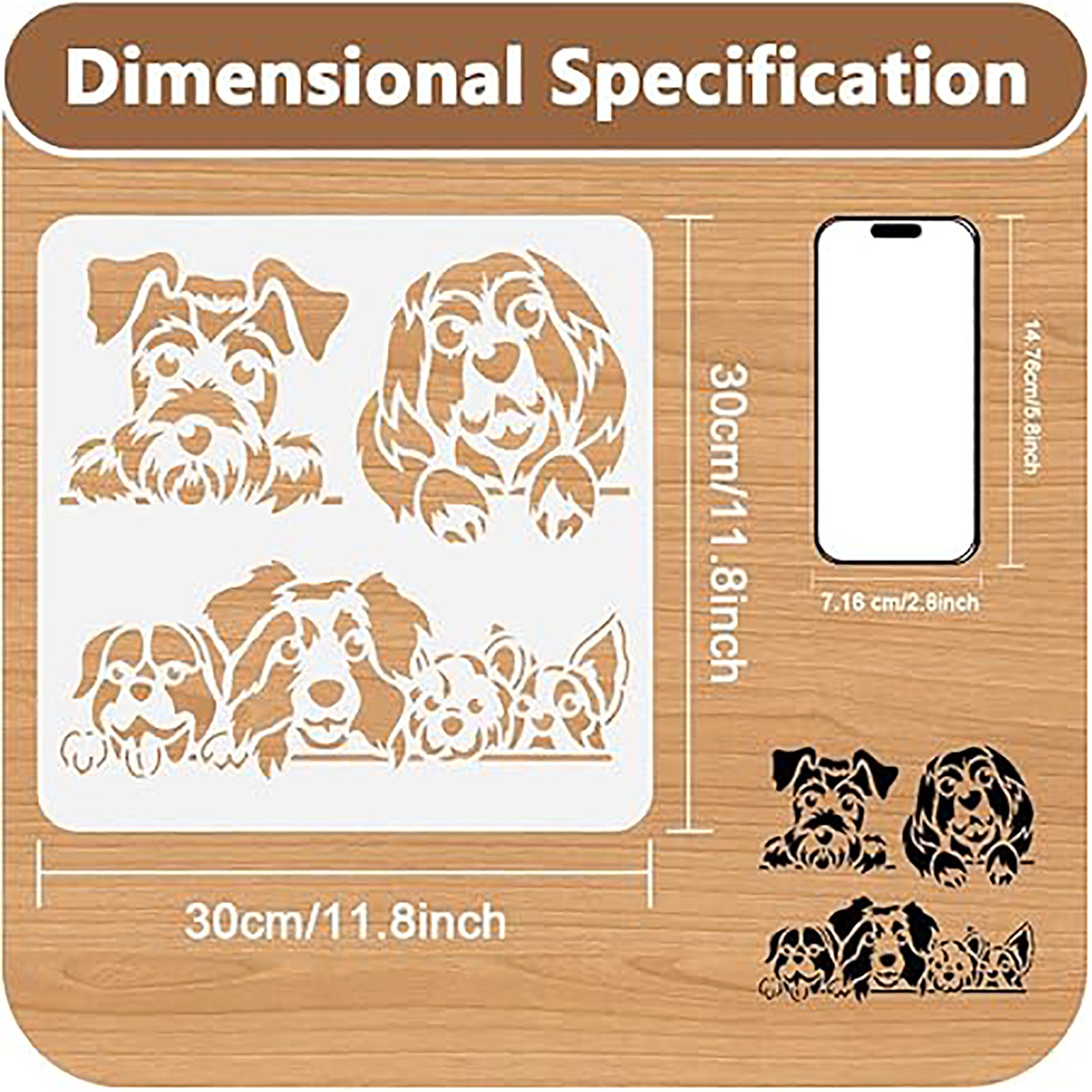 puppy stencil painting
