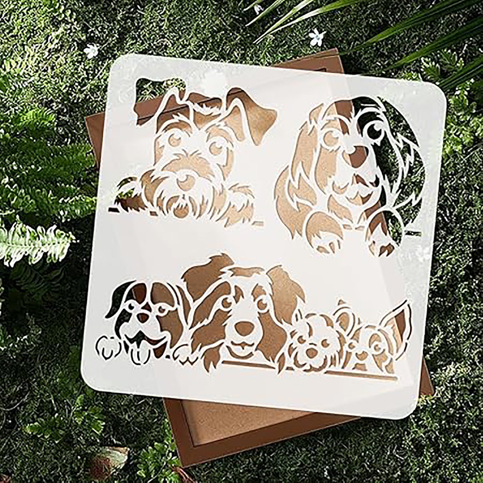 dog head stencil