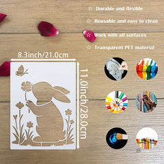 bunny stencil template reusable