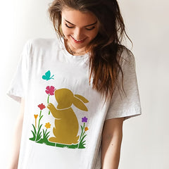 bunny wall painting stencil