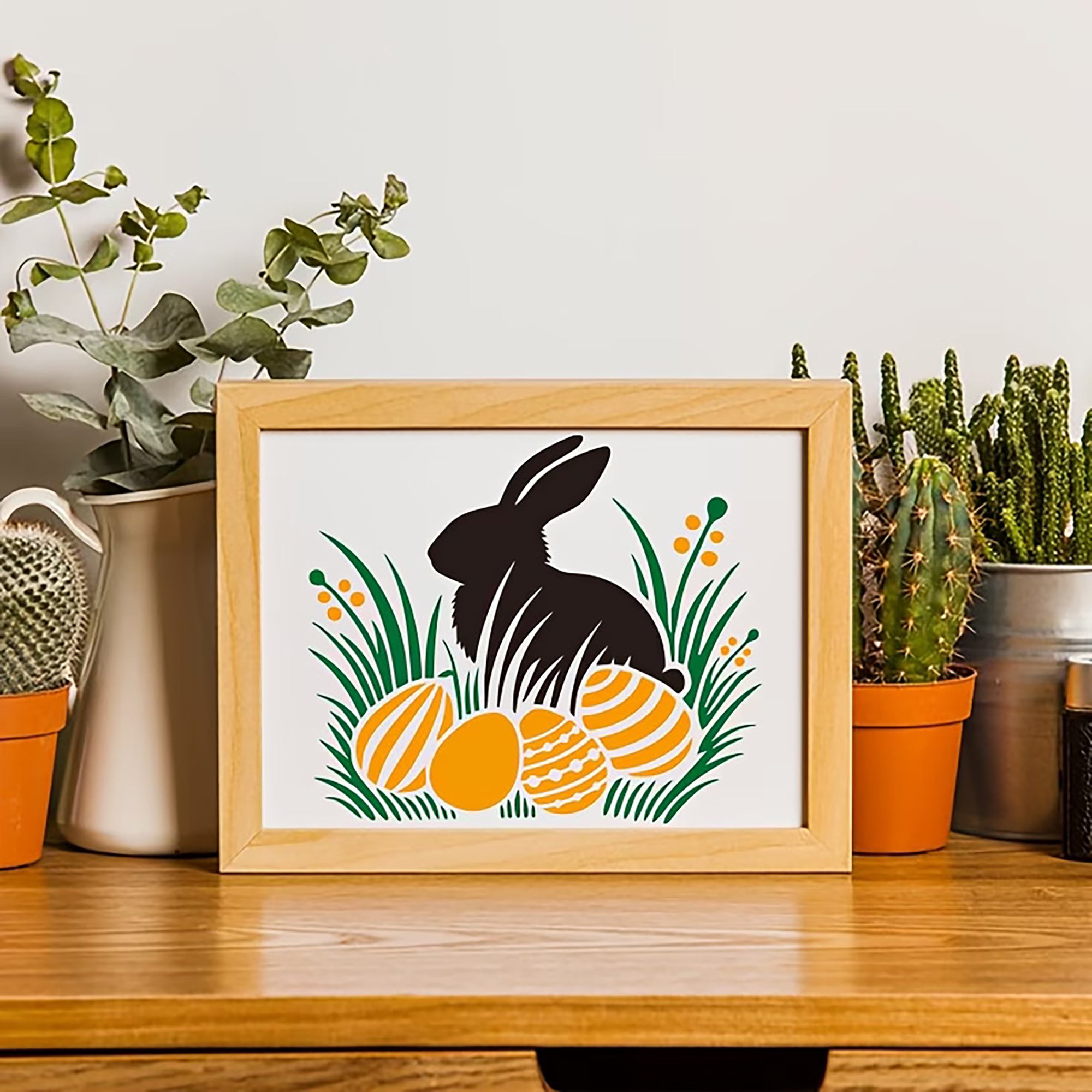 egg bunny painting stencil