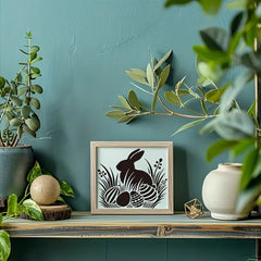 rabbit egg stencil diy
