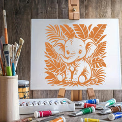 mdf painting stencil for wall decoration