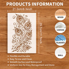reusable stencil for scrapbook and journal art